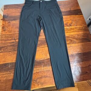 Fabletics Only-Go Pant Mens 33x32 Black Straight Leg 5-Pocket